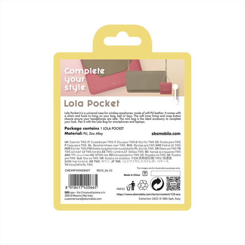 "SBS - Hearphone bag CMEARPHONEBAGT-Taupe"