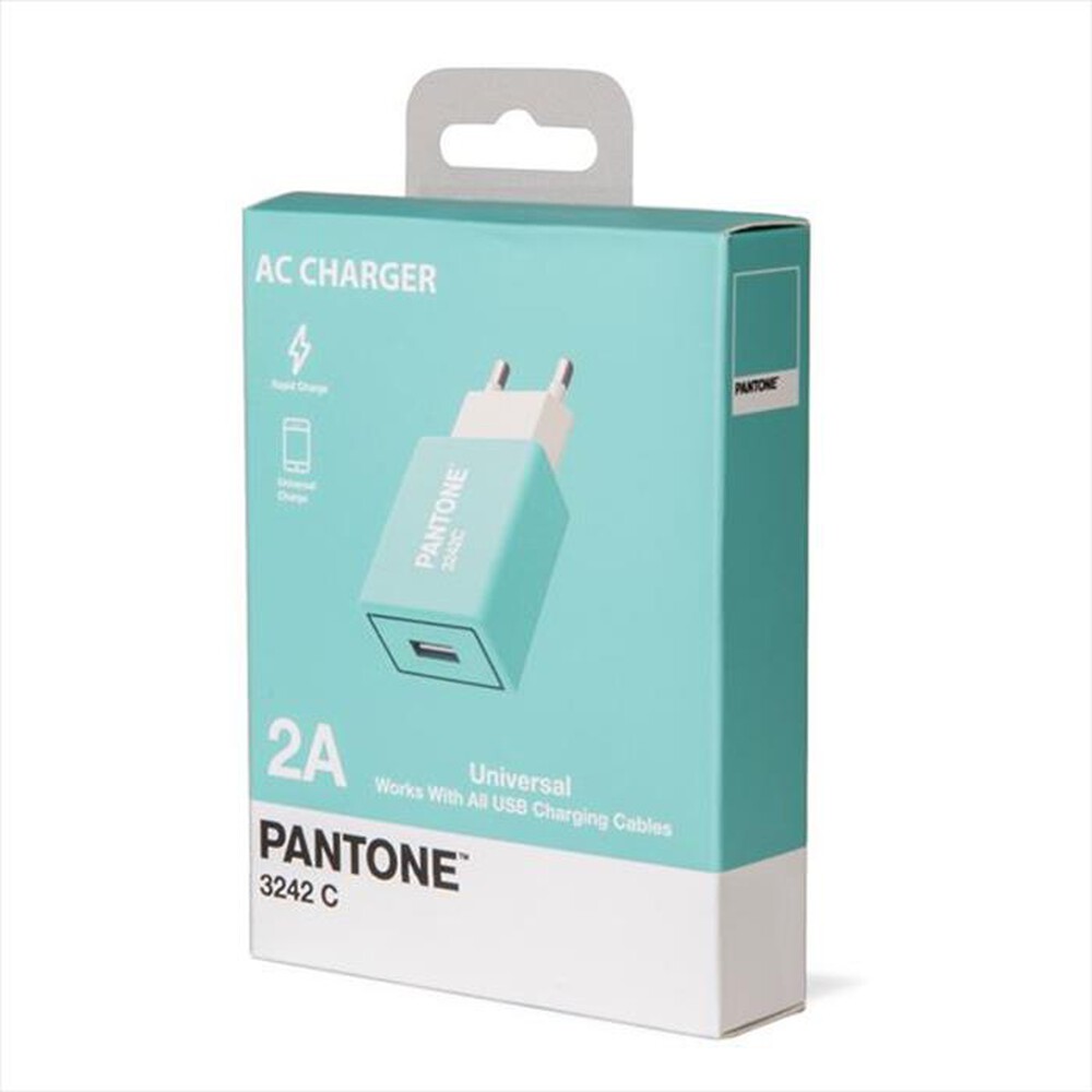 "PANTONE - PT-AC1USBL - PANTONE WALL CHARGER 2.1A-AZZURRO/PLASTICA"
