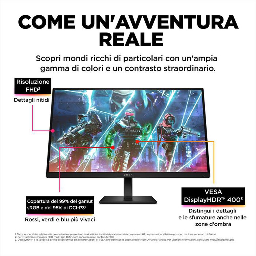 Immagine del prodotto HP - Monitor Gaming WLED FHD 27" OMEN 27S-Nero