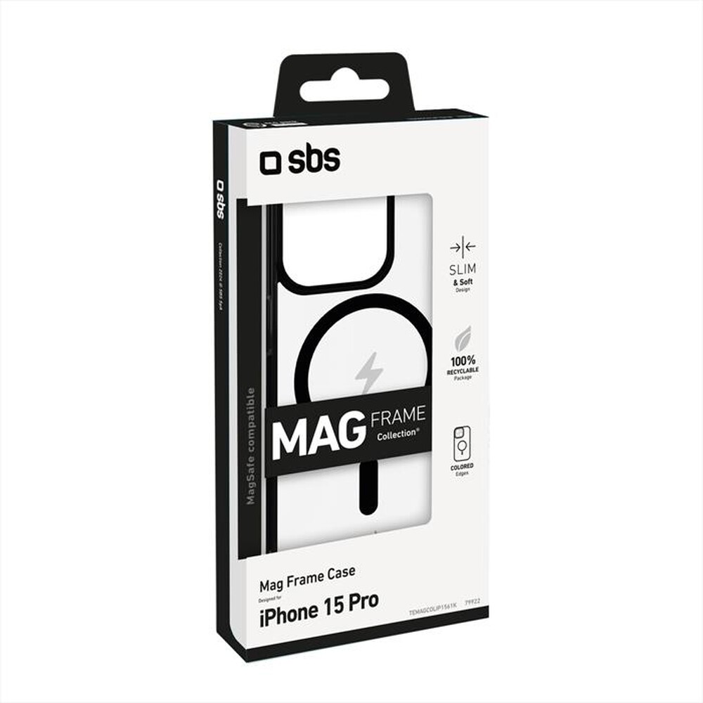 "SBS - Custodia TEMAGCOLIP1561PK per iPhone 15 Pro-Nero"