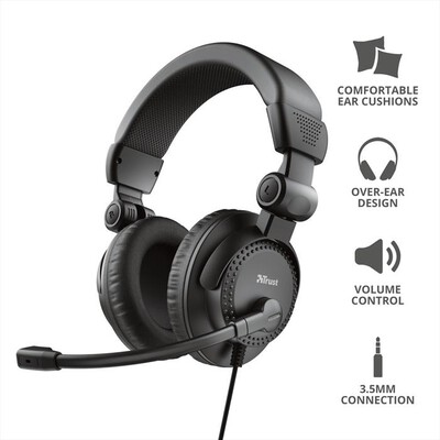 TRUST - COMO HEADSET-Black