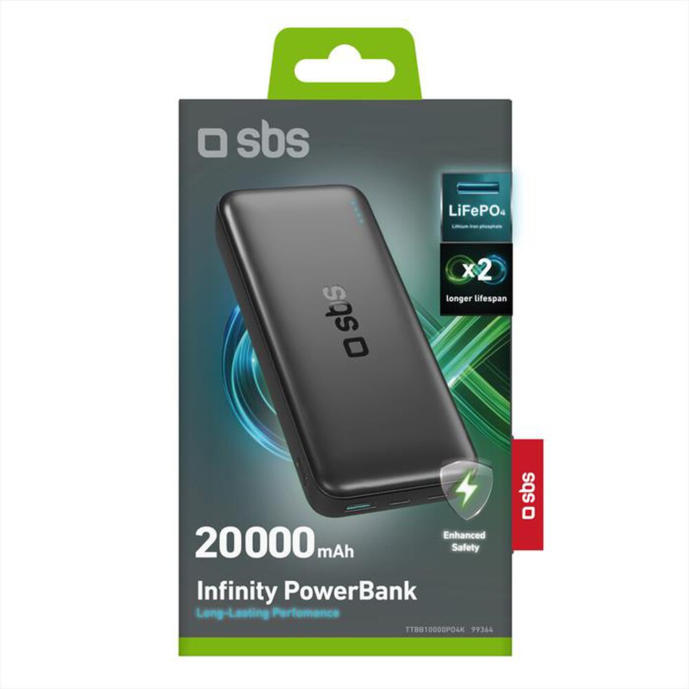 Immagine del prodotto SBS - Power bank TTBB20000PO4K-Nero