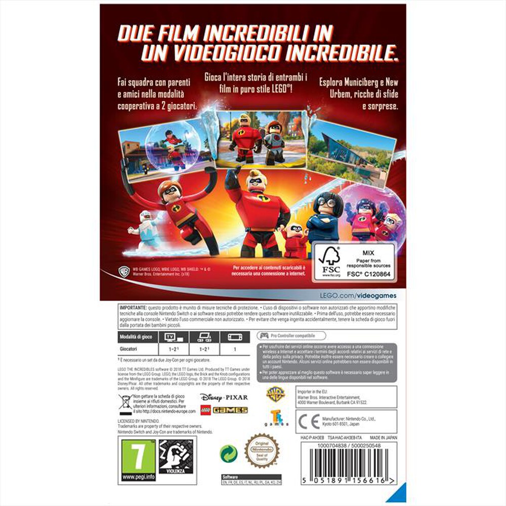 "WARNER GAMES - LEGO THE INCREDIBLES SWITCH"