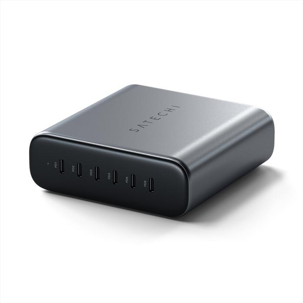 "SATECHI - ALIMENTATORE 200W USB-C 6-PORT PD GAN-grigio"