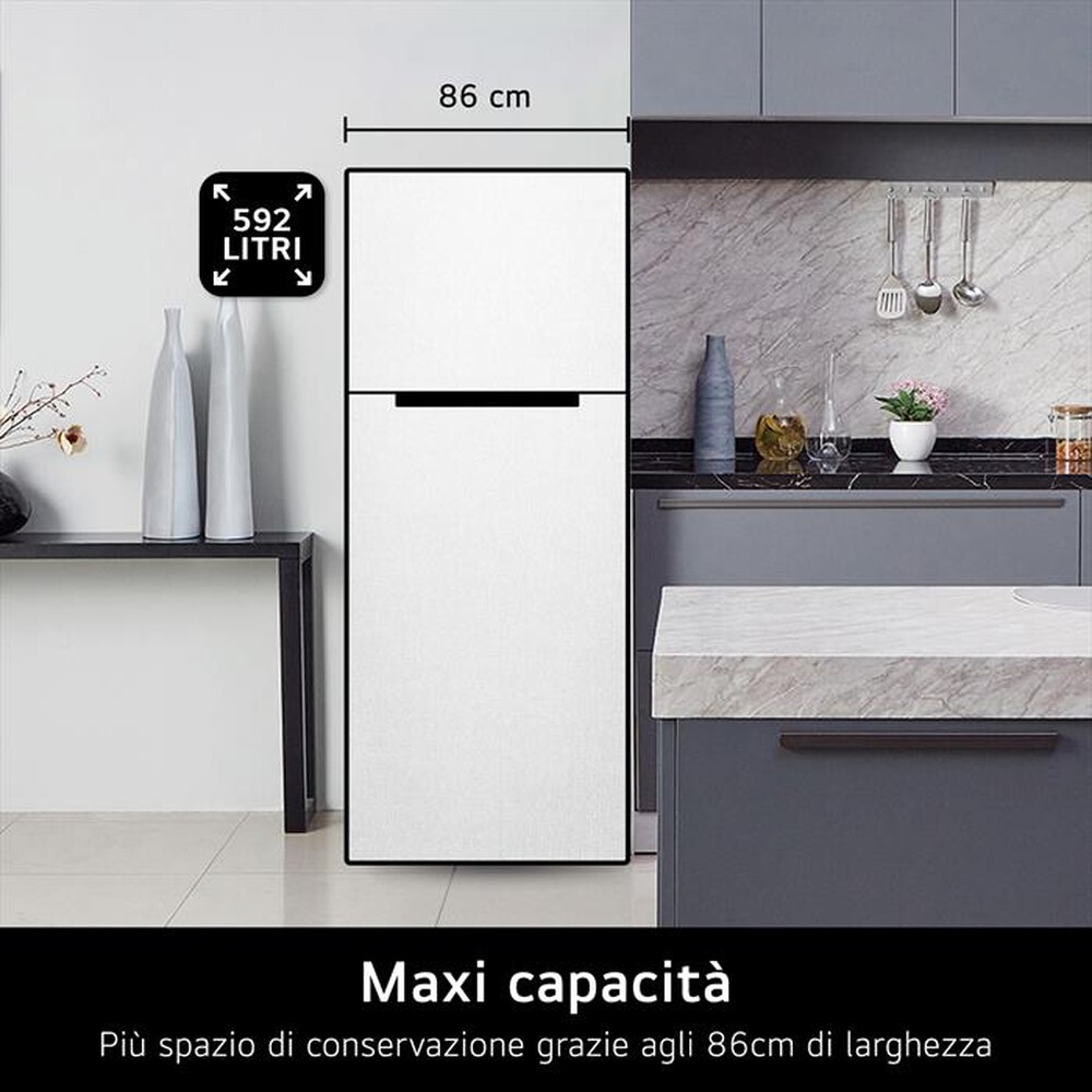 Immagine del prodotto LG - Frigorifero 2 porte GTF916PZPED Classe E 592L-Platino