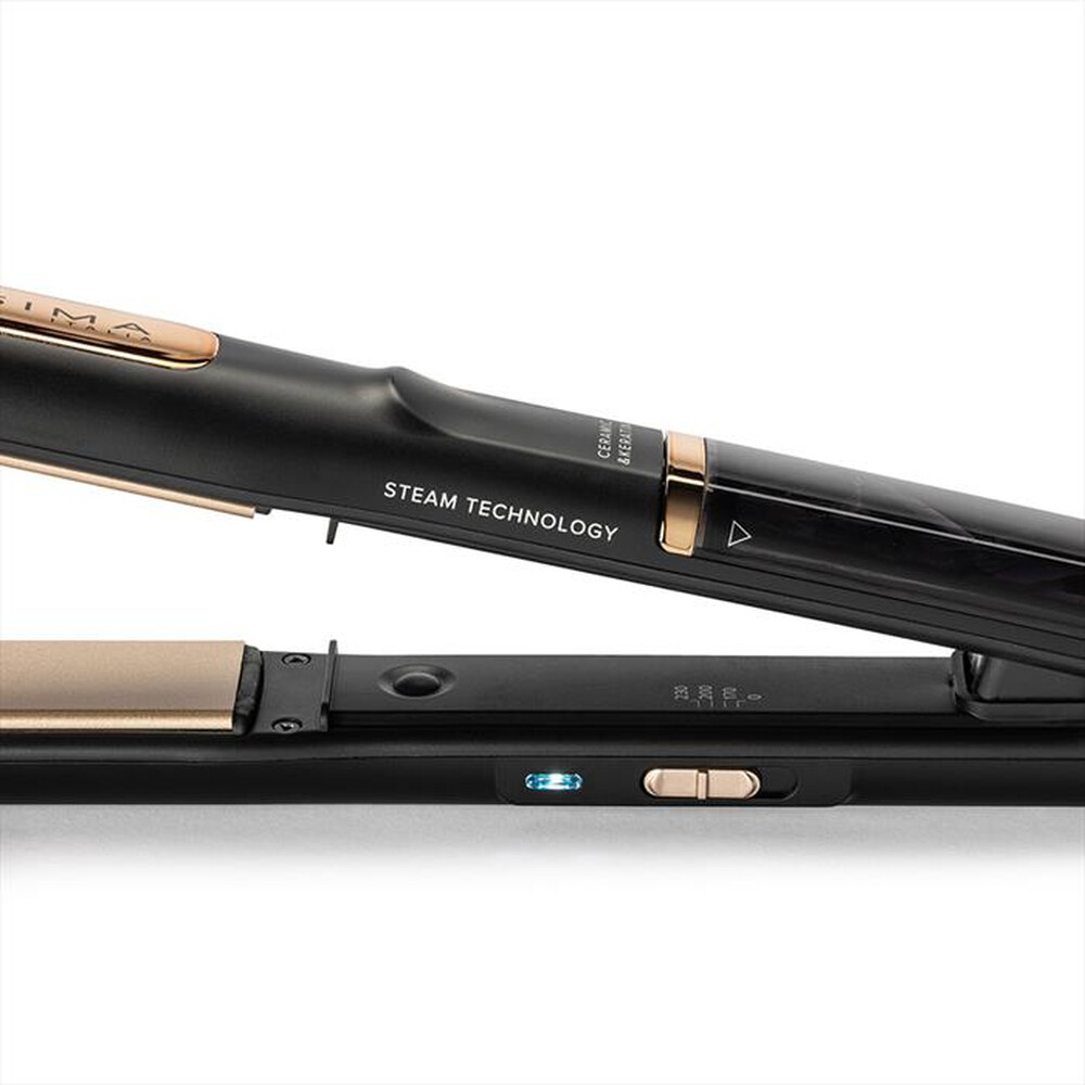 "BELLISSIMA IMETEC - PIASTRA PER CAPELLI A VAPORE STEAM CERAMIC&KERATIN-Nero, Oro"