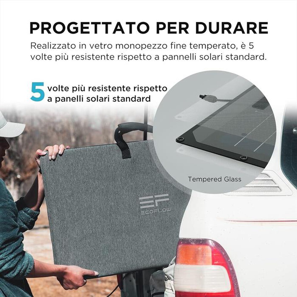 "ECOFLOW - Pannello solare portatile bifacciale 220W-nero"