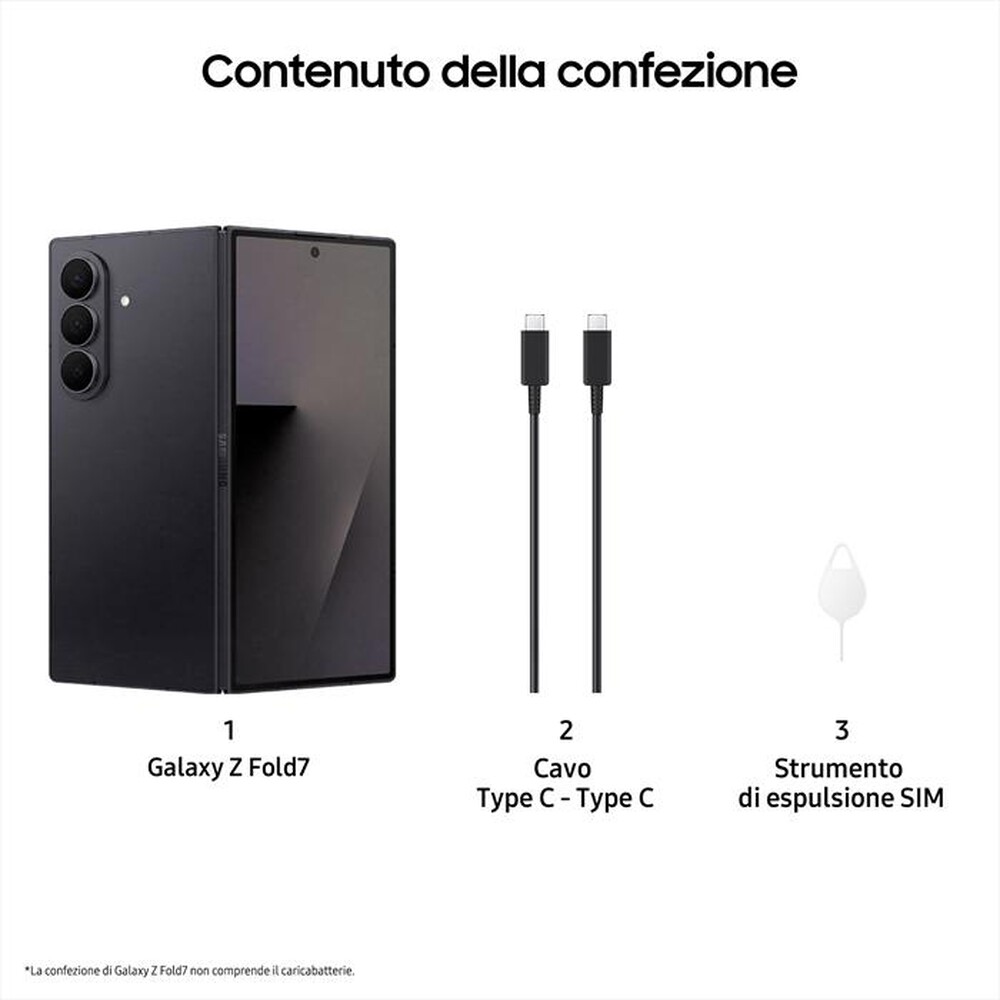 Immagine del prodotto SAMSUNG - Galaxy Z Fold7 12+256GB-Jet Black