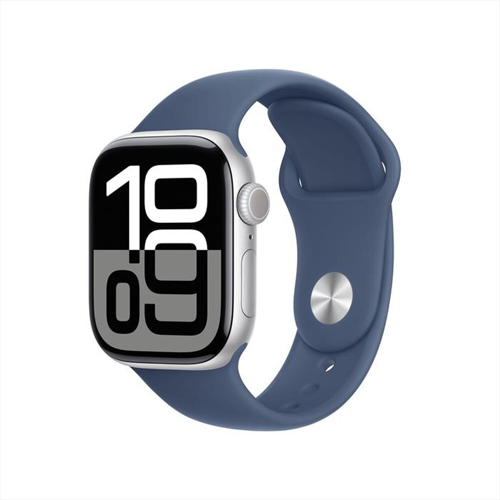 "APPLE - Watch Series 10 GPS 42mm Alluminio-Argento - Sport Band Denim M/L"