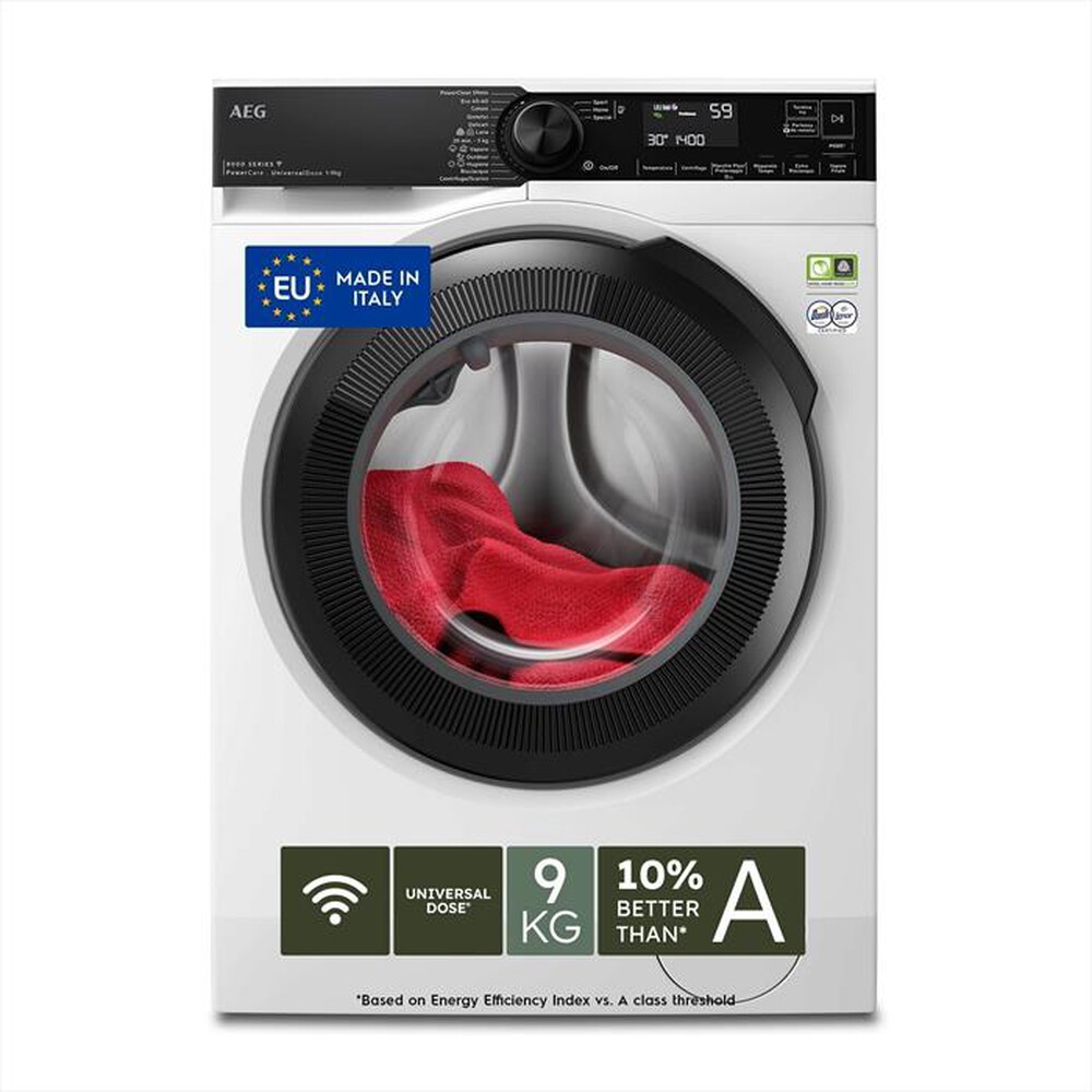 Immagine del prodotto AEG - Lavatrice LR8H94GBY 9 Kg Classe A-Bianco/obl&ograve; nero