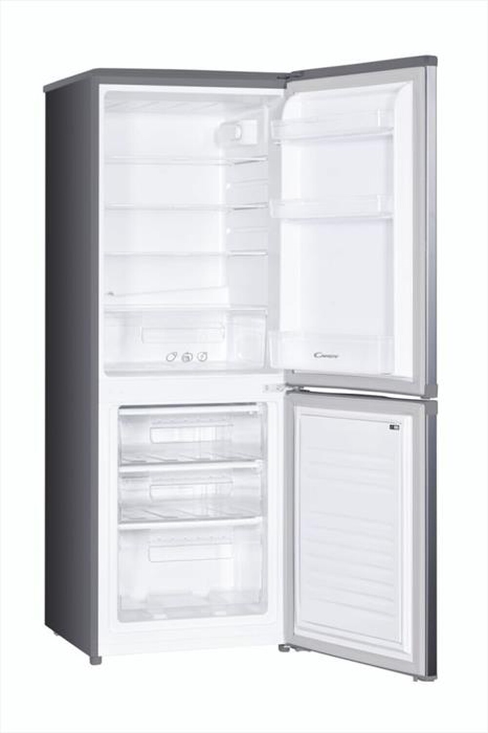 "CANDY - Frigorifero combinato CHCS514EX Classe E 207 lt-Acciaio inossidabile"