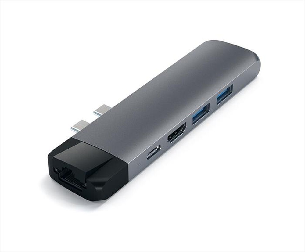 "SATECHI - PRO HUB USB-C CON ETHERNET + HDMI 4K-grigio"
