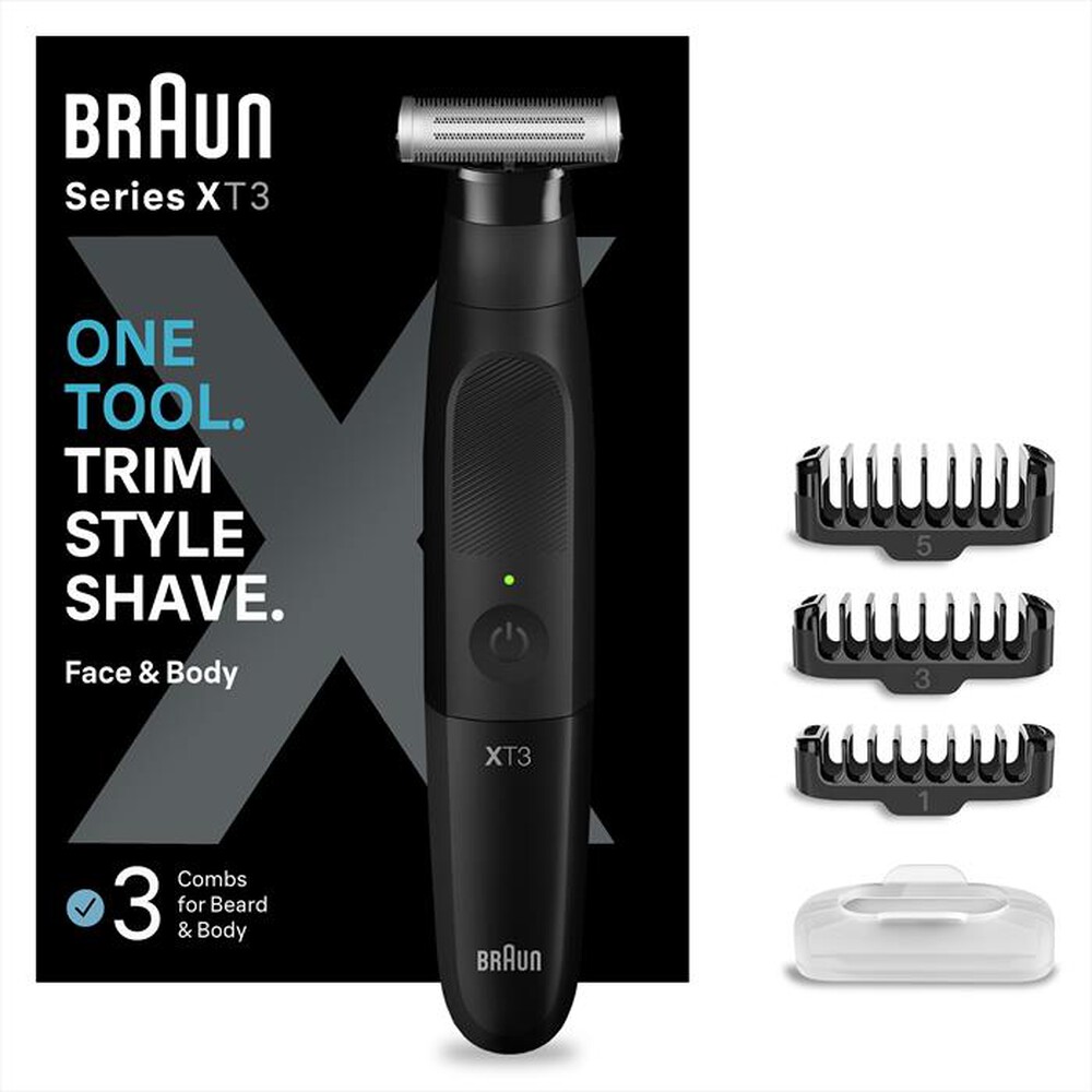 "BRAUN - Regolabarba SERIES X XT3100 FACE-NERO"