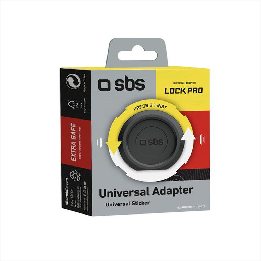 "SBS - Adattatore TEURUNIADAPT per aggancio Lock Pro-Nero"