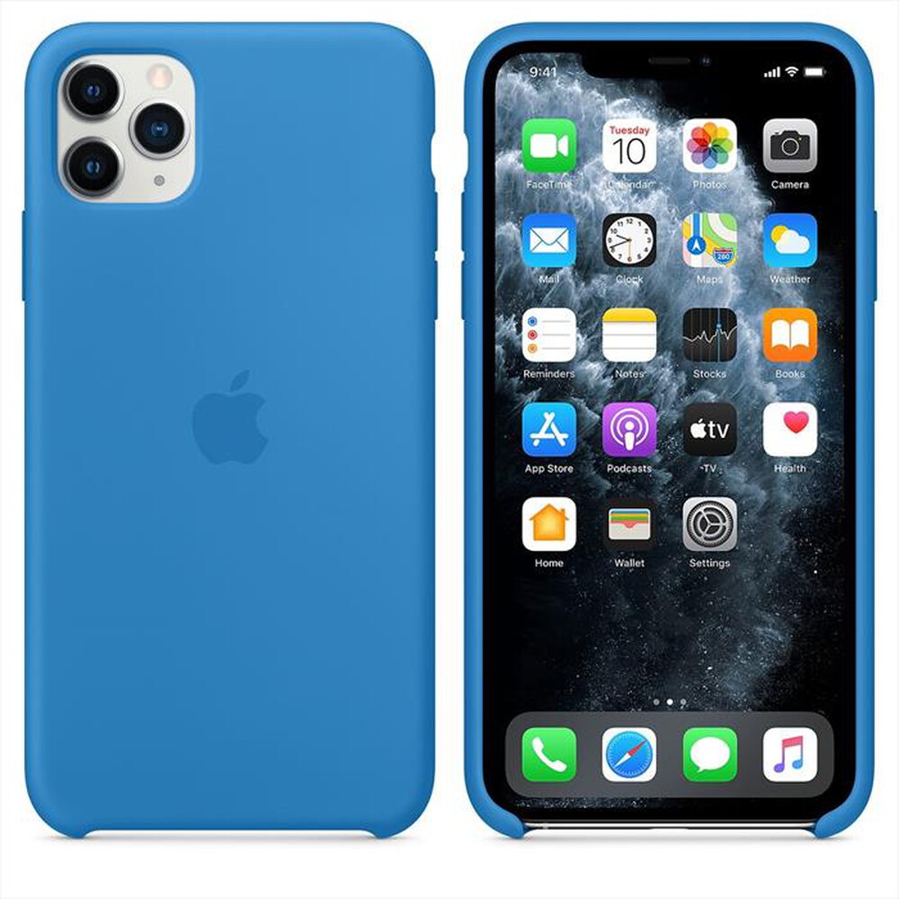 "APPLE - iPhone 11 Pro Max Silicone Case-Surf Blue"