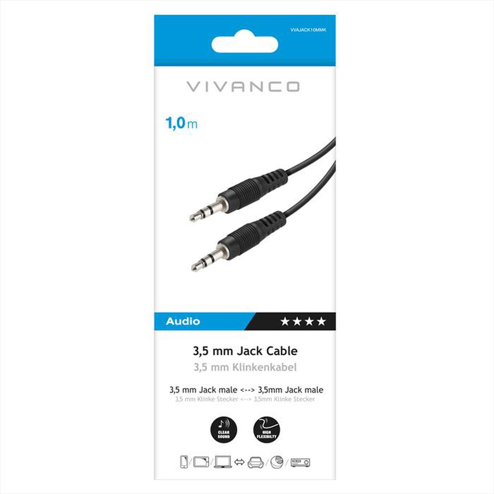 Immagine del prodotto SBS - 3,5 connection cavo jack to jack stereo 1m,-Nero
