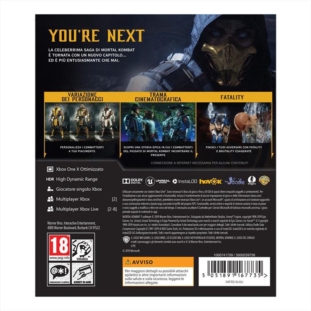 "WARNER GAMES - MORTAL KOMBAT 11 (XBOXONE)"