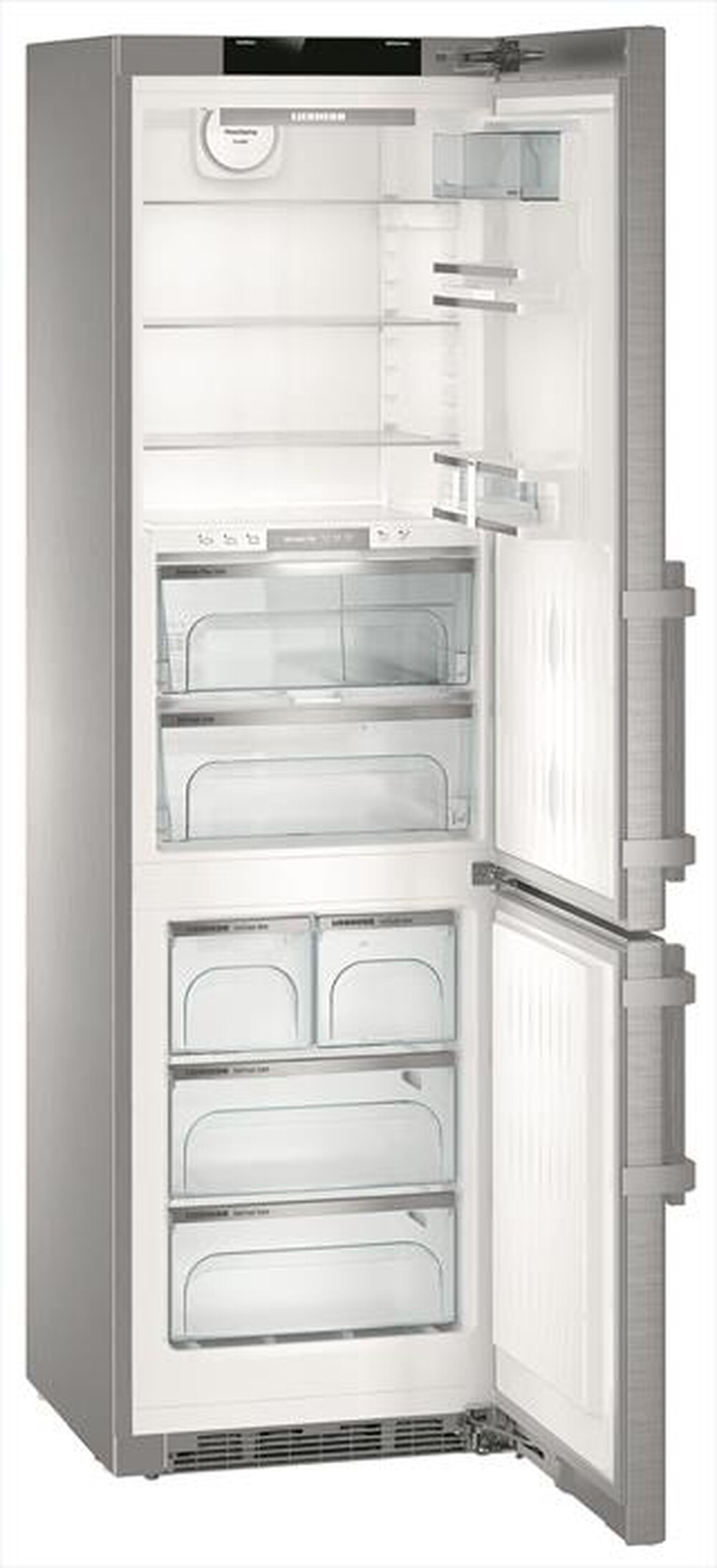 "LIEBHERR - Frigorifero combinato CBNES 4898-21 Classe C 393lt-acciaio"