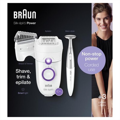 BRAUN - Silk-épil 5-825-Bianco/Viola
