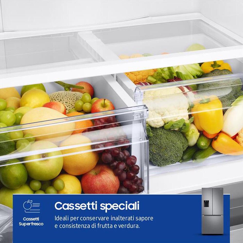"SAMSUNG - Frigorifero 3 porte RF50C530ES9/EF Classe E 495 lt-METAL INOX"