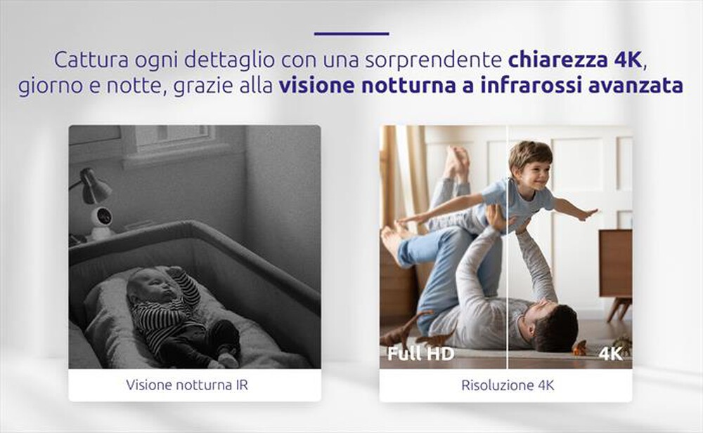 "STRONG - Telecamera Wi-Fi Interno 4K SHC08IR0-W-BIANCO"