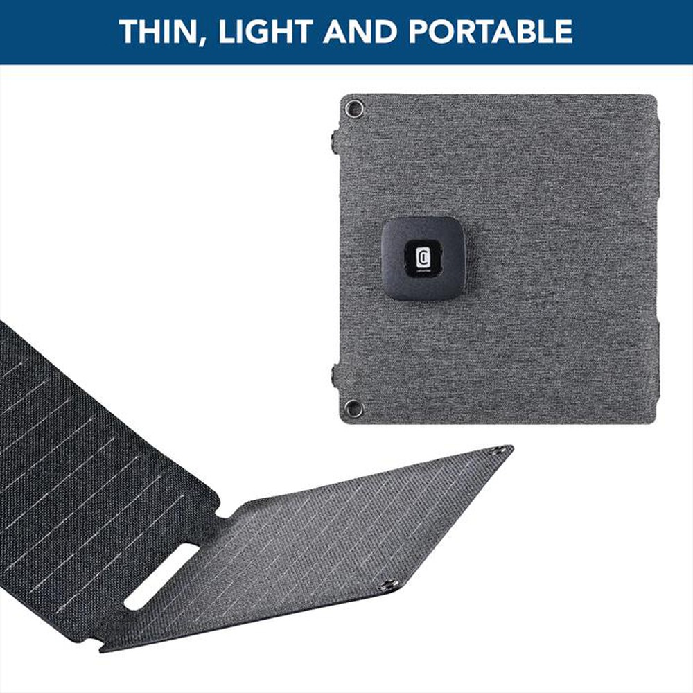 Immagine del prodotto CELLULARLINE - Caricabatterie portatile SOLAR ACHSOLAR2USB20WD-Nero