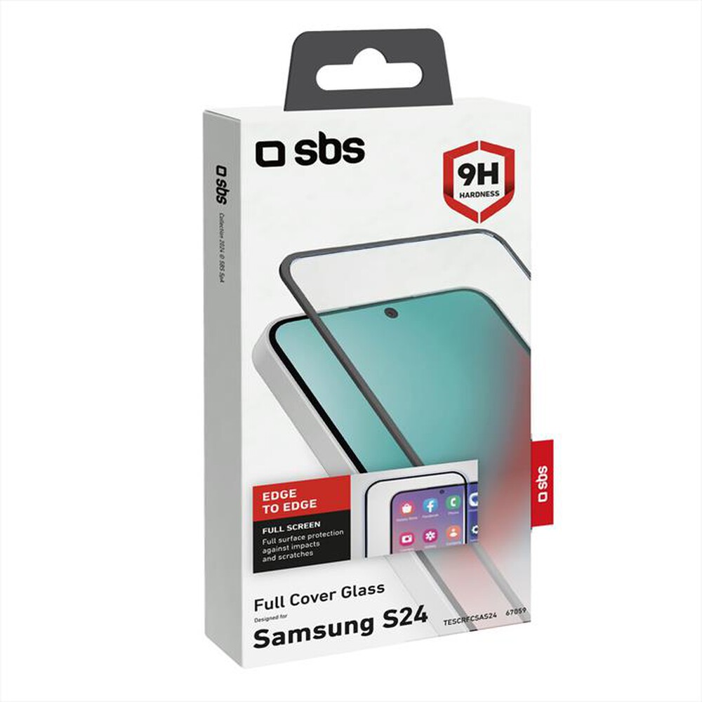 "SBS - Screen protector TESCRFCSAS24 per Samsung S24-Nero"