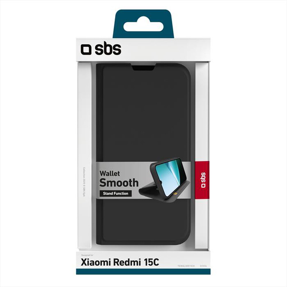 Immagine del prodotto SBS - Cover Wallet smooth Xiaomi Redmi 15C-Nero