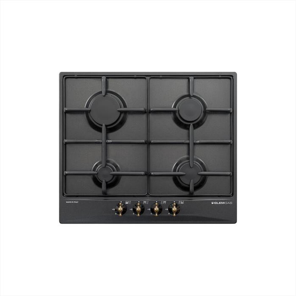 "GLEM GAS - Piano cottura a gas GT64AN 4 fuochi 58,5cm-Antracite"