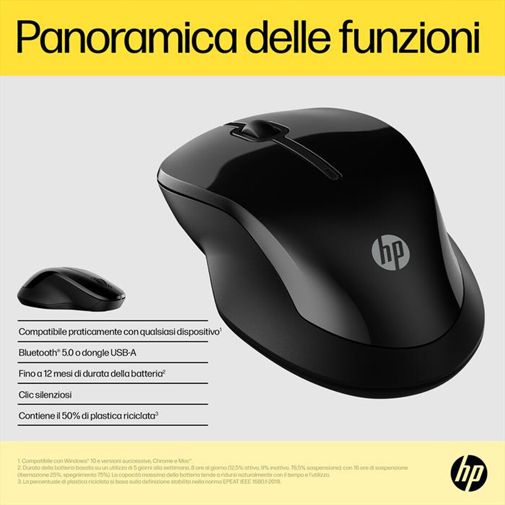 "HP - 250 DUAL MOUSE-Nero"