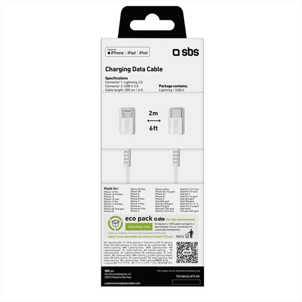 "SBS - TECABLELIGTC2W-bianco"