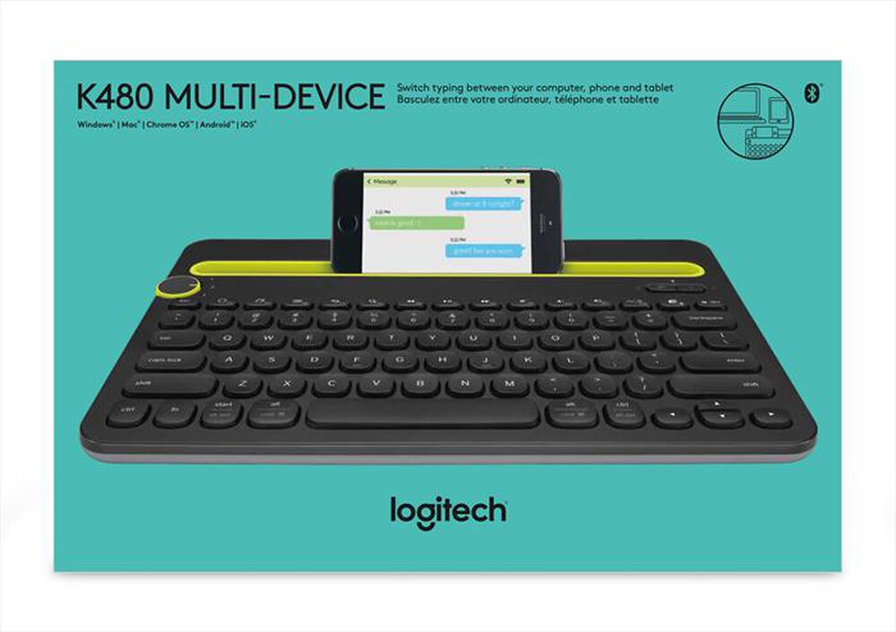 "LOGITECH - Bluetooth Multi-Device Keyboard K480-Nero"