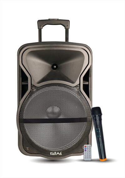 KARMA - Diffusore amplificato con radiomicrofono DEEP 12-Nero