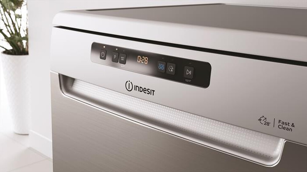 "INDESIT - Lavastoviglie DFO 3C23 A X Classe E 14 coperti-Stainless steel"