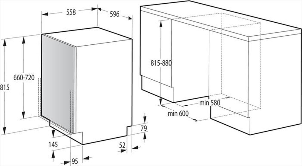 "HISENSE - Lavastoviglie incasso HV603D40 Classe D 14 coperti"
