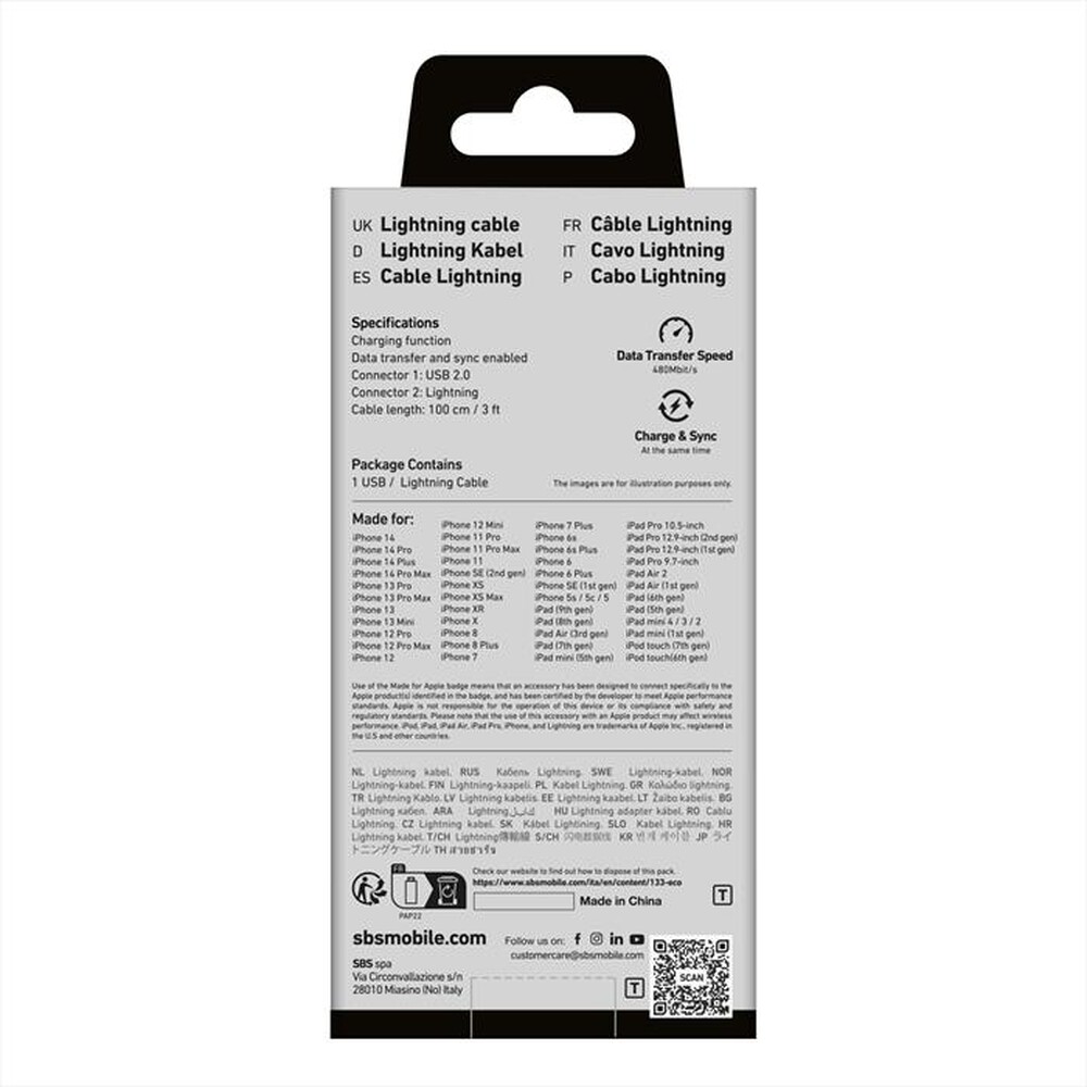 Immagine del prodotto SBS - TECABLEUSBIP589W-Bianco