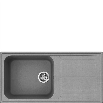 SMEG - Lavello lneare LZ150CT 1 vasche-Cemento