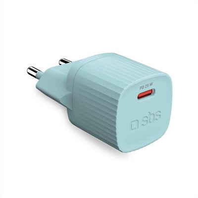 SBS - Caricatore da rete TETR1CPD25LBGRS-Light Blue