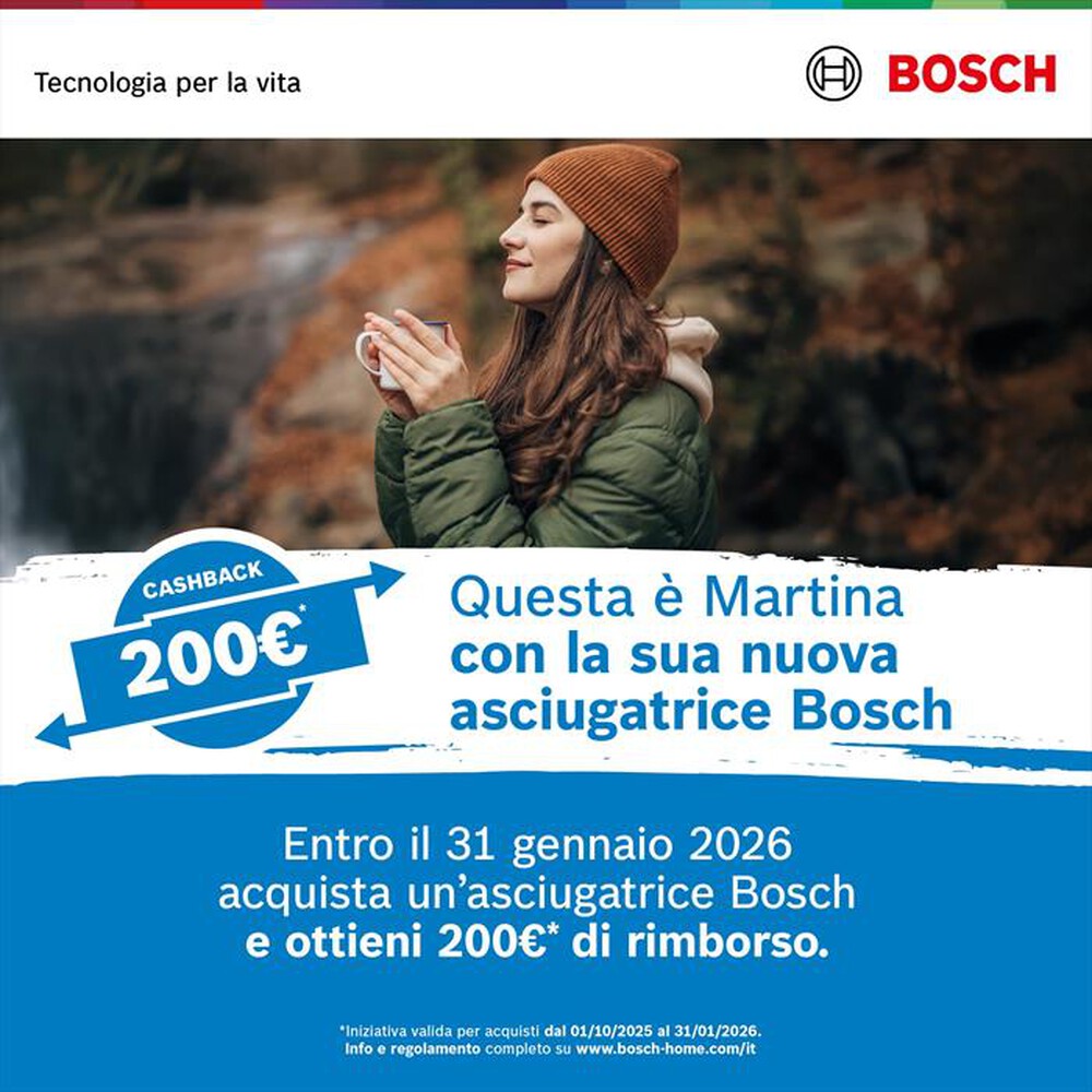 Immagine del prodotto BOSCH - Asciugatrice WRB247C0IT 9Kg Classe A-Bianco