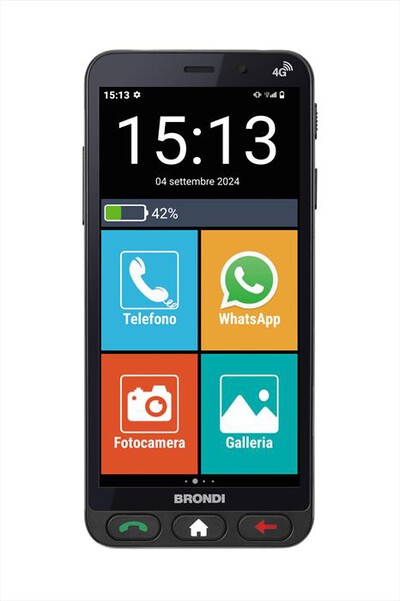 BRONDI - Cellulare AMICO VERO 4G-BLACK