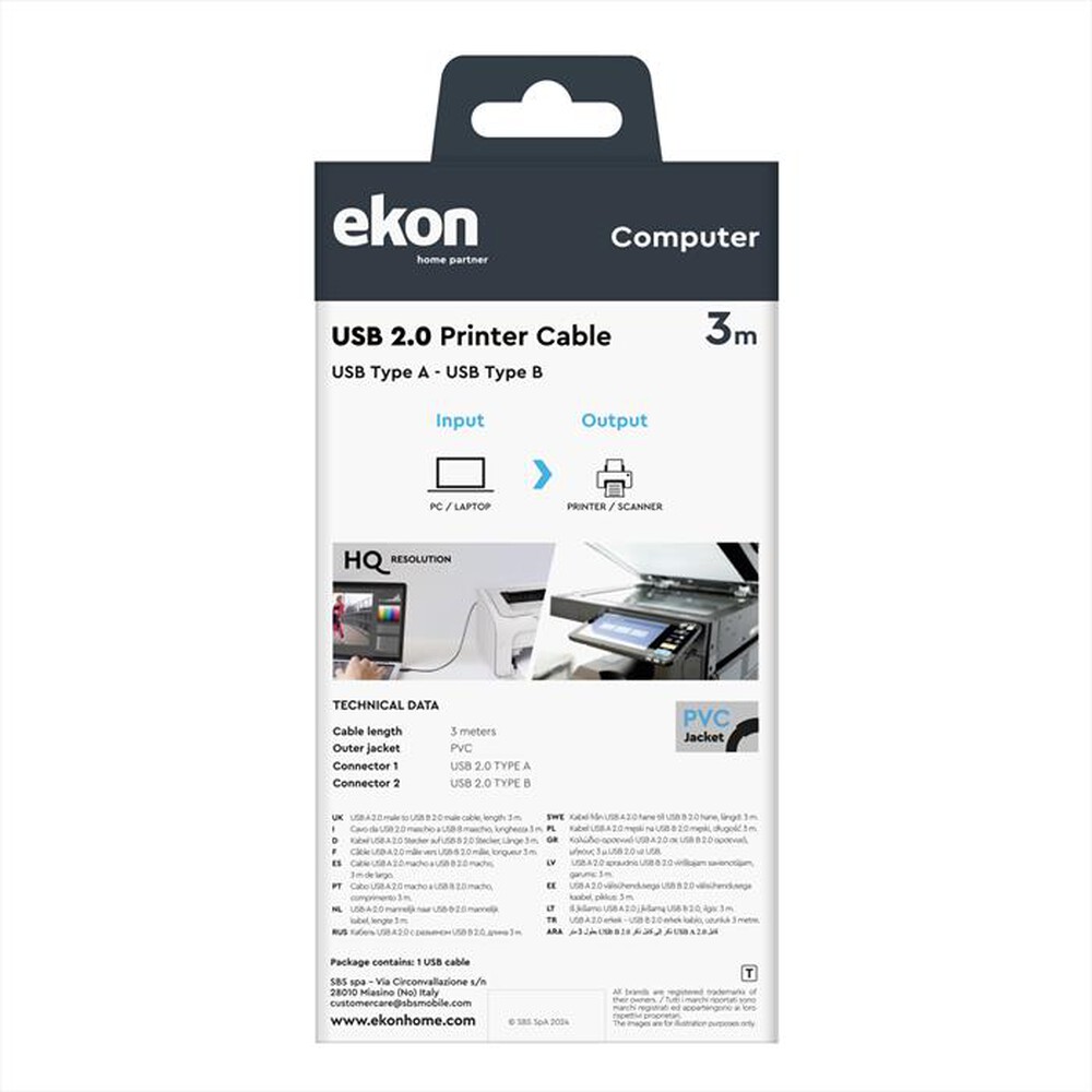 "EKON - ECITUSB30ABMMK-Nero"