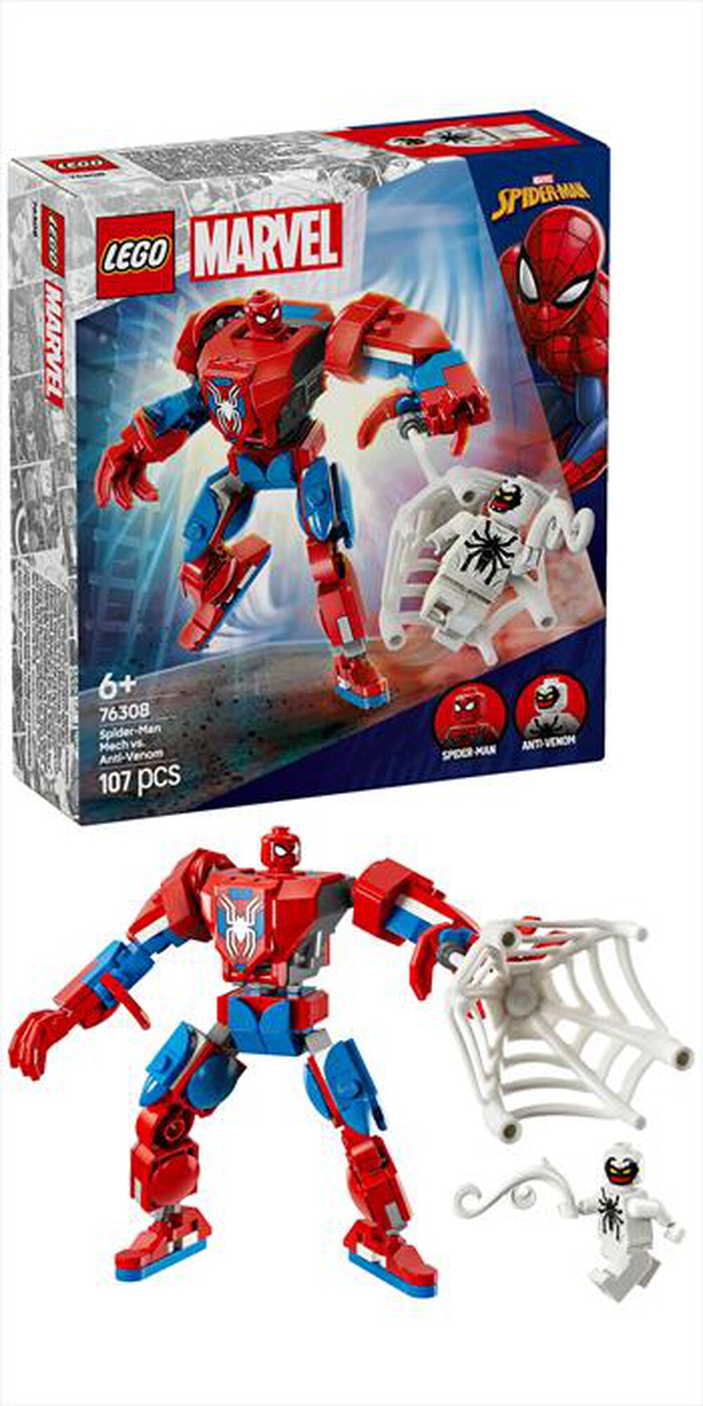 Immagine del prodotto LEGO - SUPER HEROES Mech SpiderMan contro AntiVenom 76308