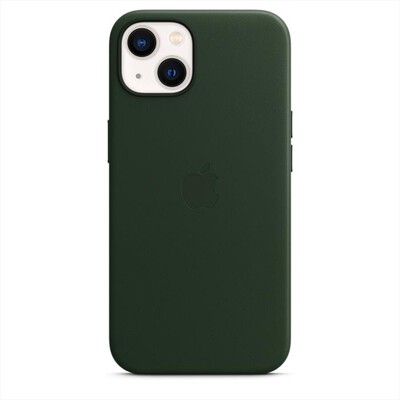 APPLE - Custodia MagSafe in pelle per iPhone 13 - Verde sequoia