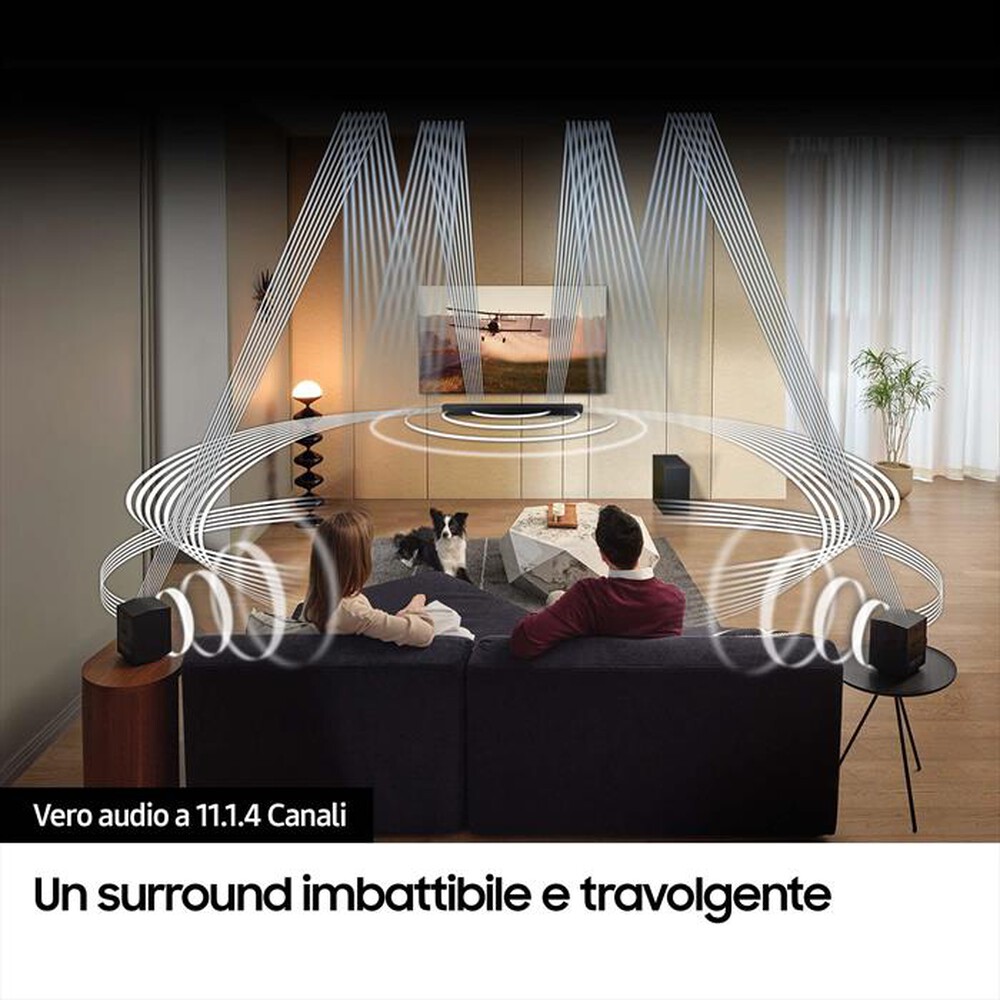 "SAMSUNG - Soundbar HW-Q990D/ZF, 11.1.4 CANALI, 656W, 2024-GRAPHITE BLACK"
