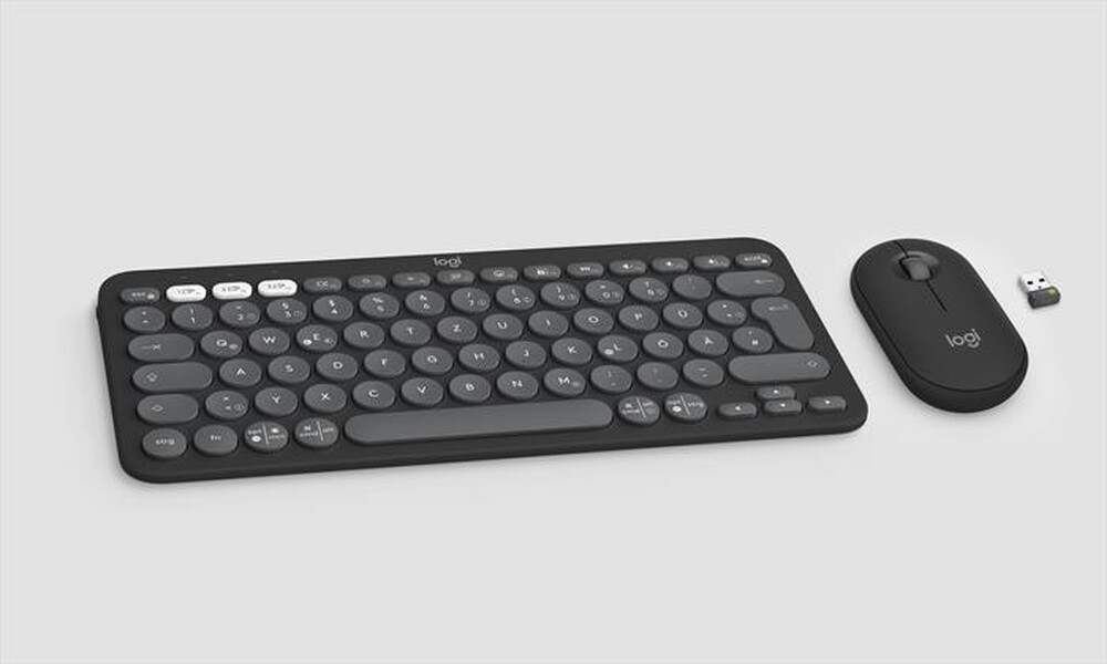Immagine del prodotto LOGITECH - Tastiera + Mouse Pebble 2 Combo-Graphite