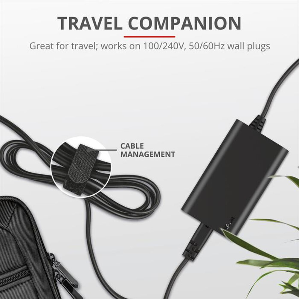 "TRUST - SIMO SLIM 70WATT LAPTOP CHARGER-Black"
