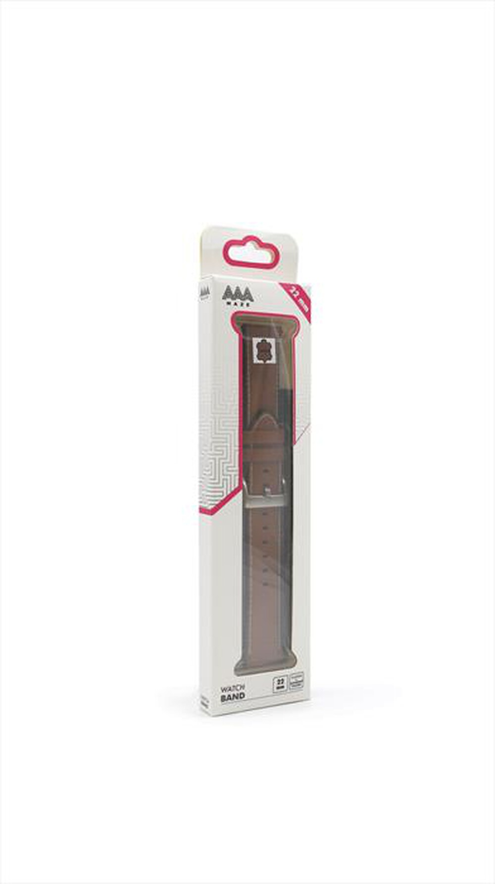 "AAAMAZE - CINTURINO IN PELLE 22 MM MARRONE-Marrone"