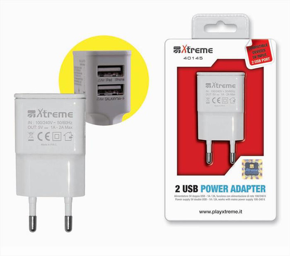 Immagine del prodotto XTREME - 40145 - 2 USB Power Adapter