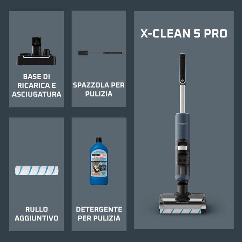 Immagine del prodotto ROWENTA - Lavapavimenti senza fili GZ5436E0-Nero/Blu