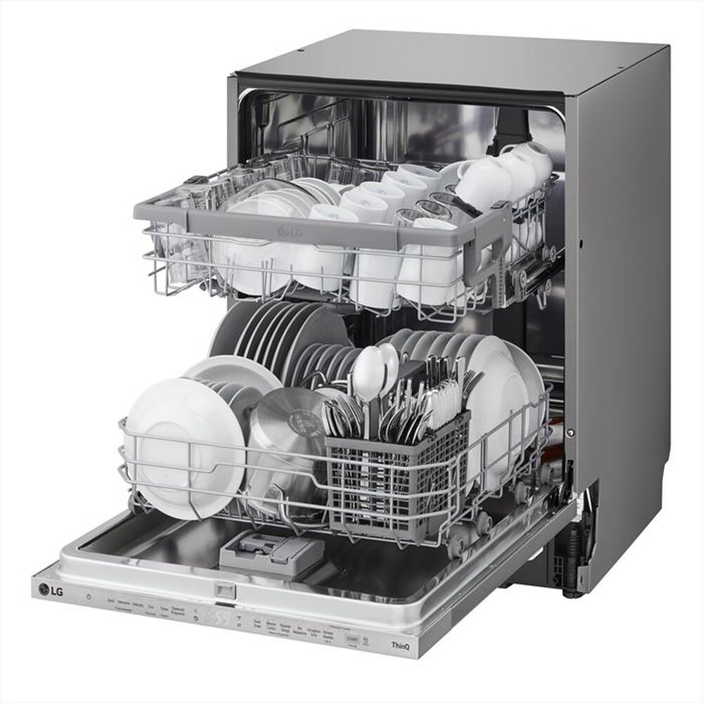 "LG - Lavastoviglie QUADWASH DB242TX Classe D 14 coperti-Acciaio inossidabile"